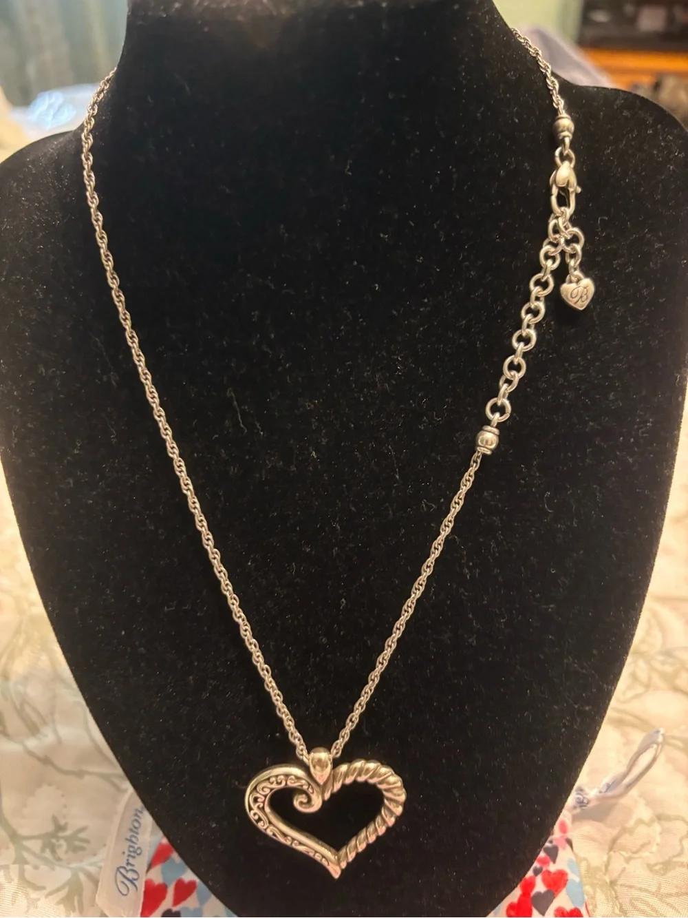 Brighton Silver Heart Pendant Necklace - Elegant Women Jewelry